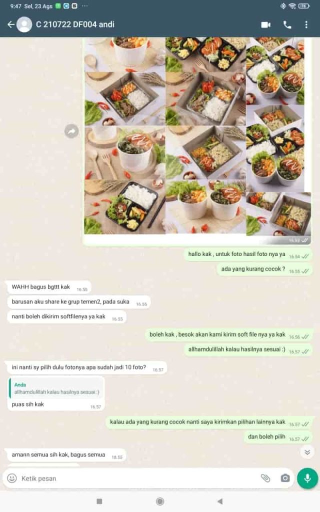 testimonial jasa foto produk tiktok short video defoto.id